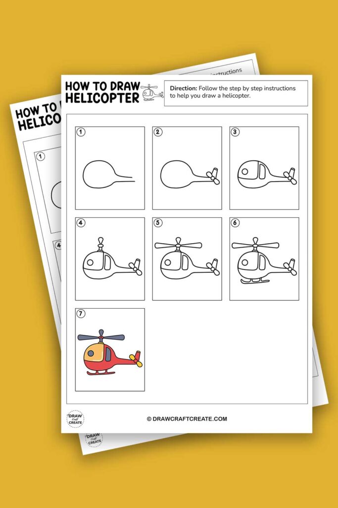 How To Draw A Helicopter Step By Step Guide Draw Craft Create