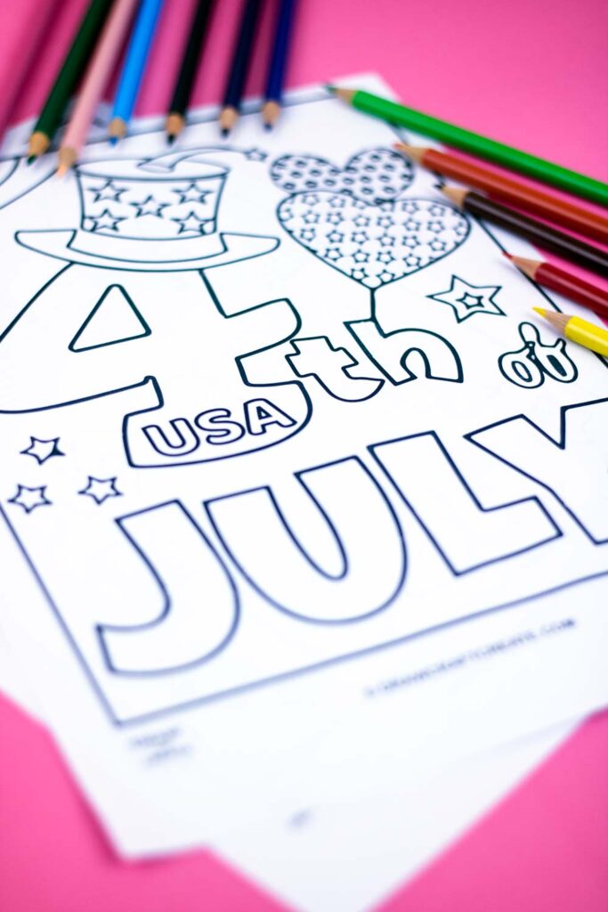 4th July Coloring Page