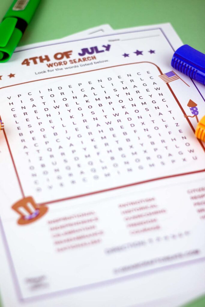 4th of July Word Search