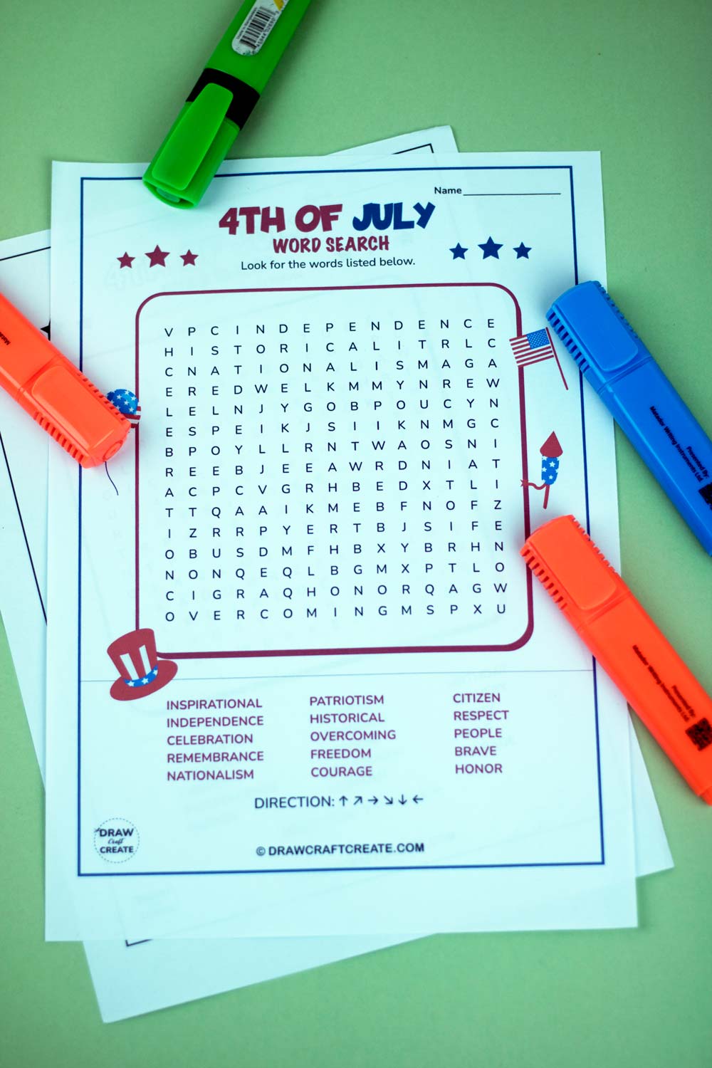 4th of July Word Search