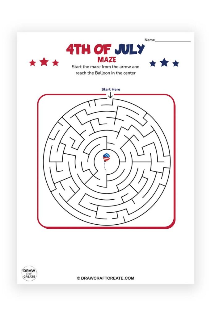 4th of july maze