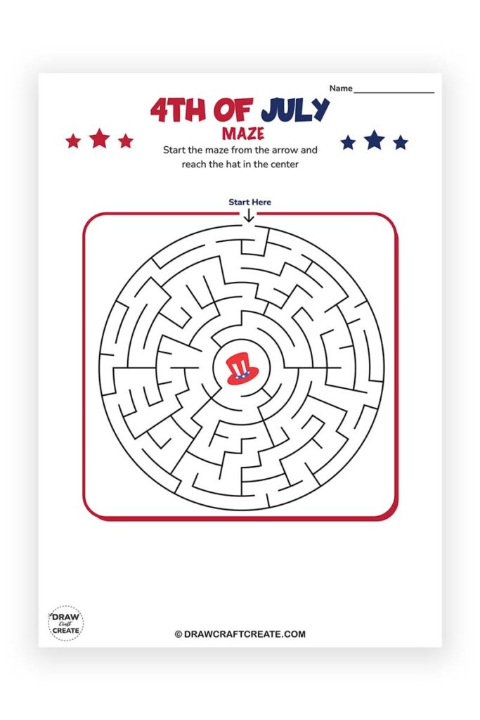 4th of july maze