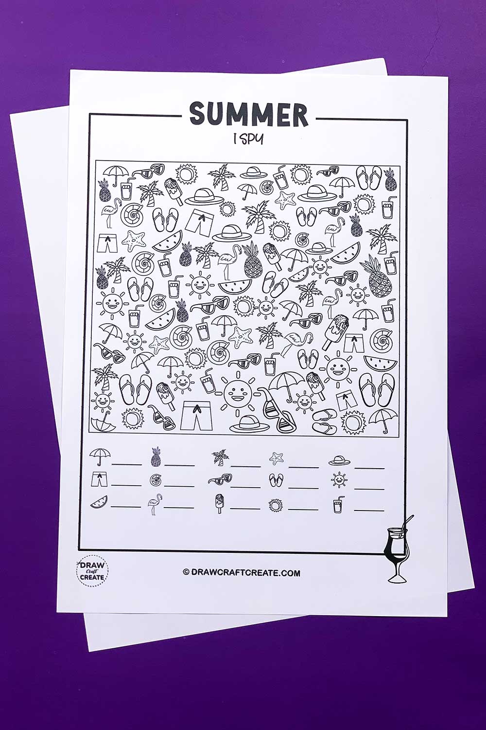 Free Printable Summer I Spy