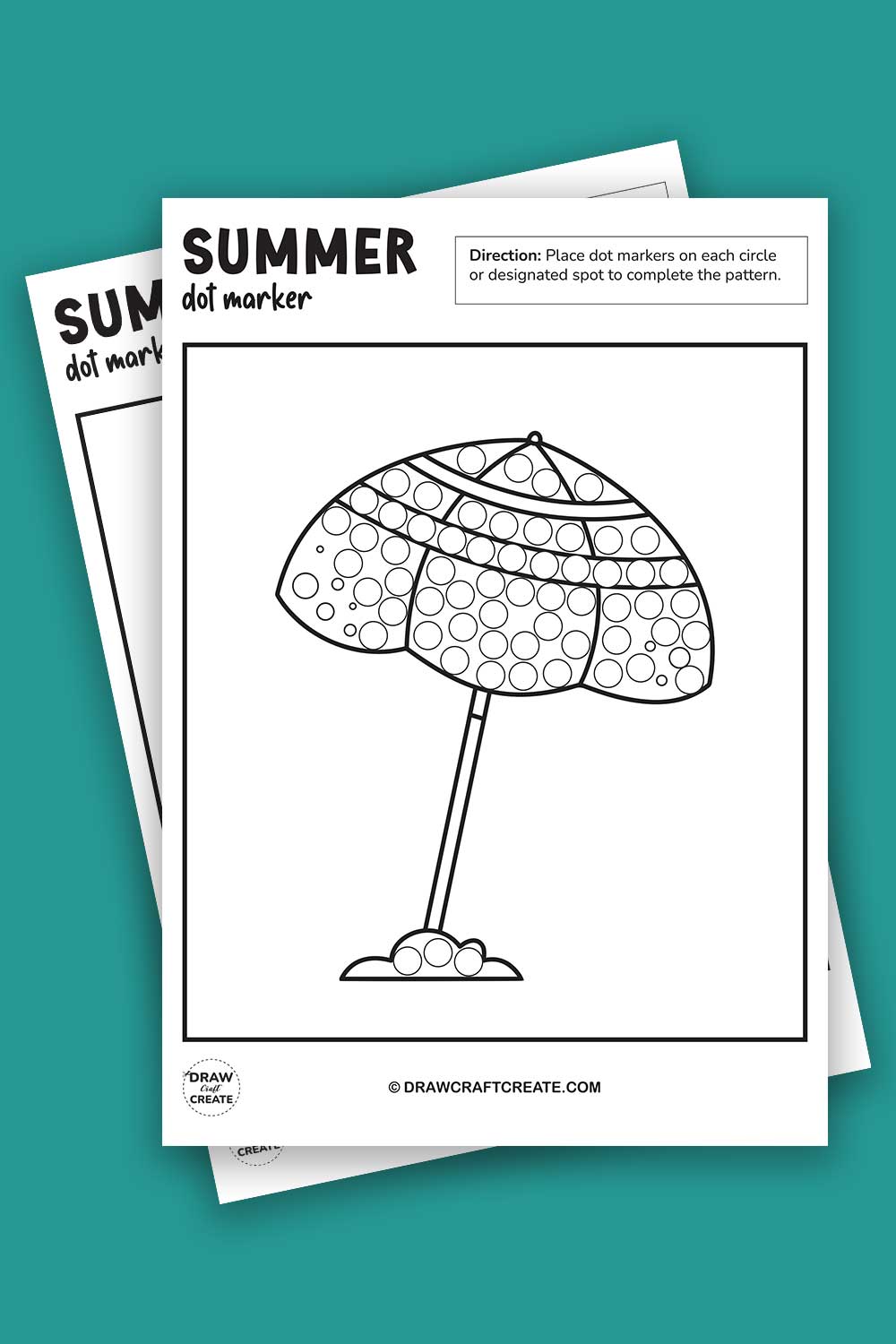 Summer Dot Marker Printables