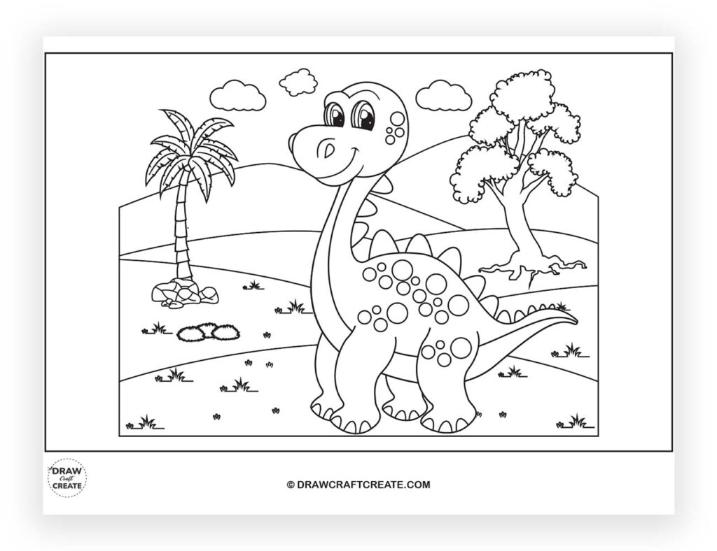 cute dinosaur coloring pages