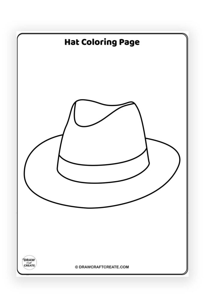 hat coloring page