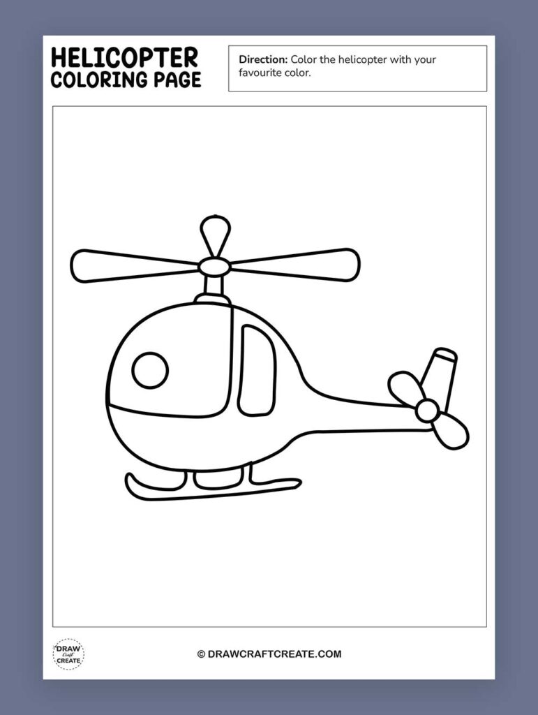 helicopter coloring pages