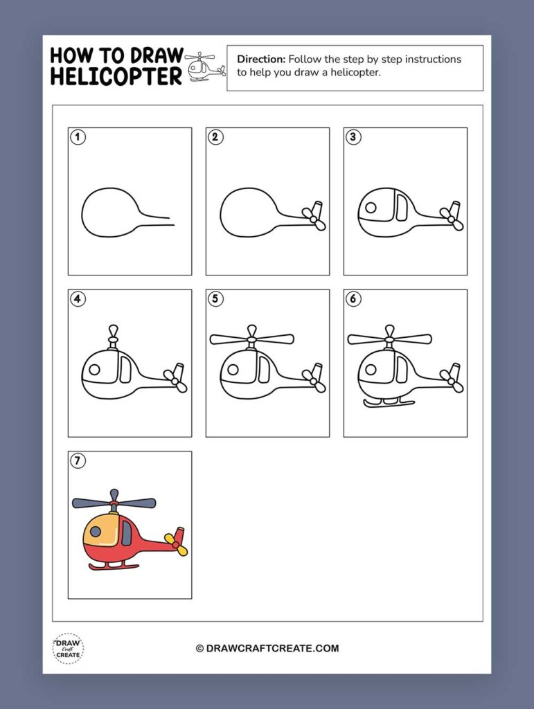 helicopter drawing guide