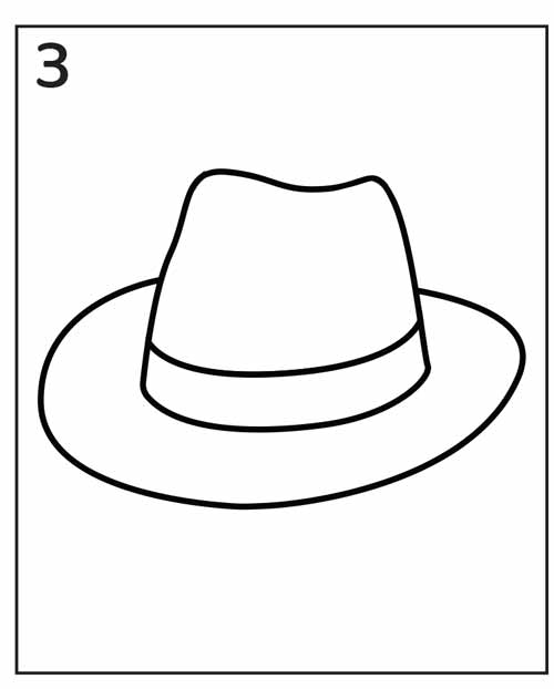 how to draw a hat