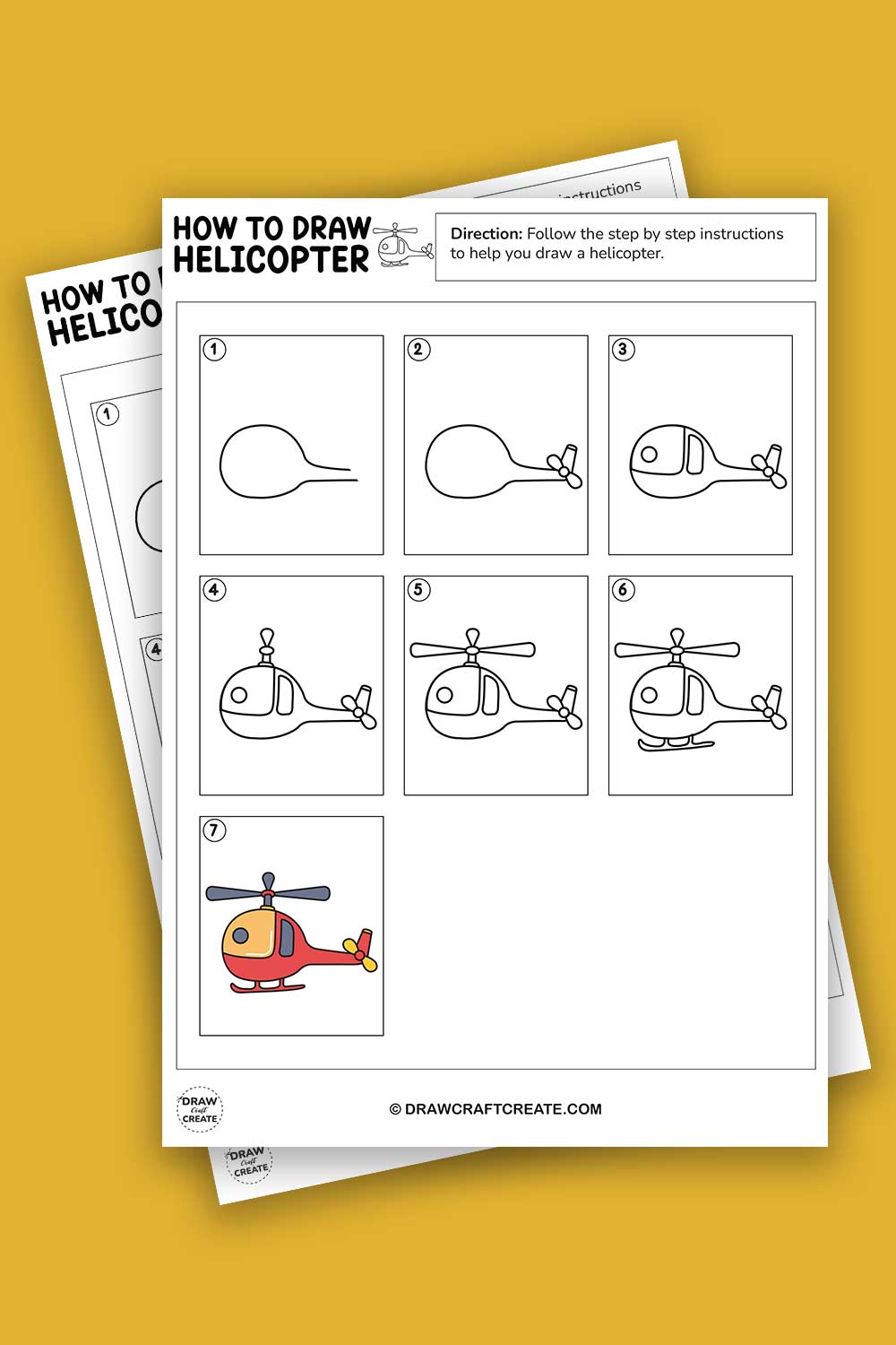 how to draw a helicopter