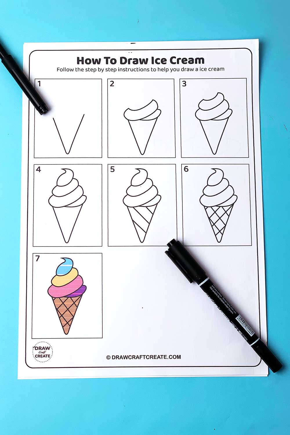 how to draw ice cream