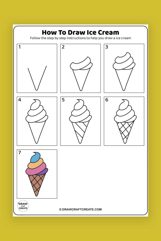 how to draw ice cream