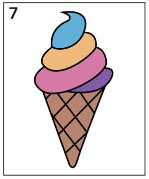 how to draw ice cream