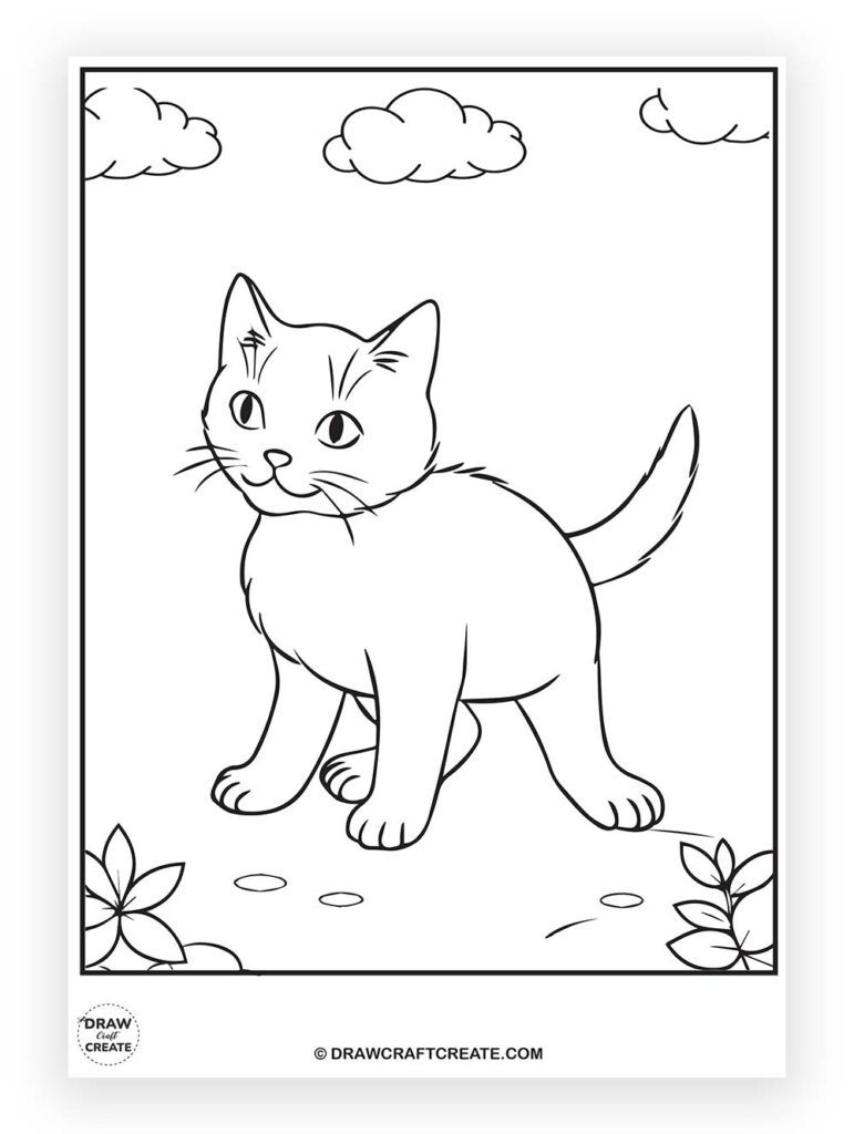 kitty cat coloring pages