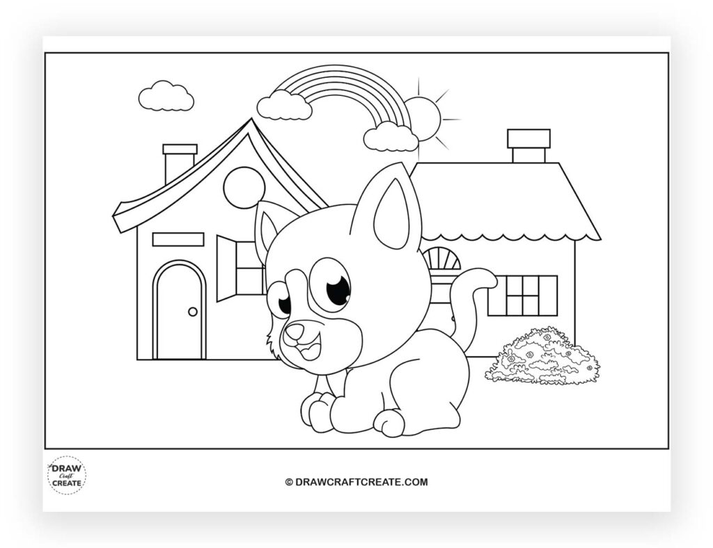 kitty cat coloring pages