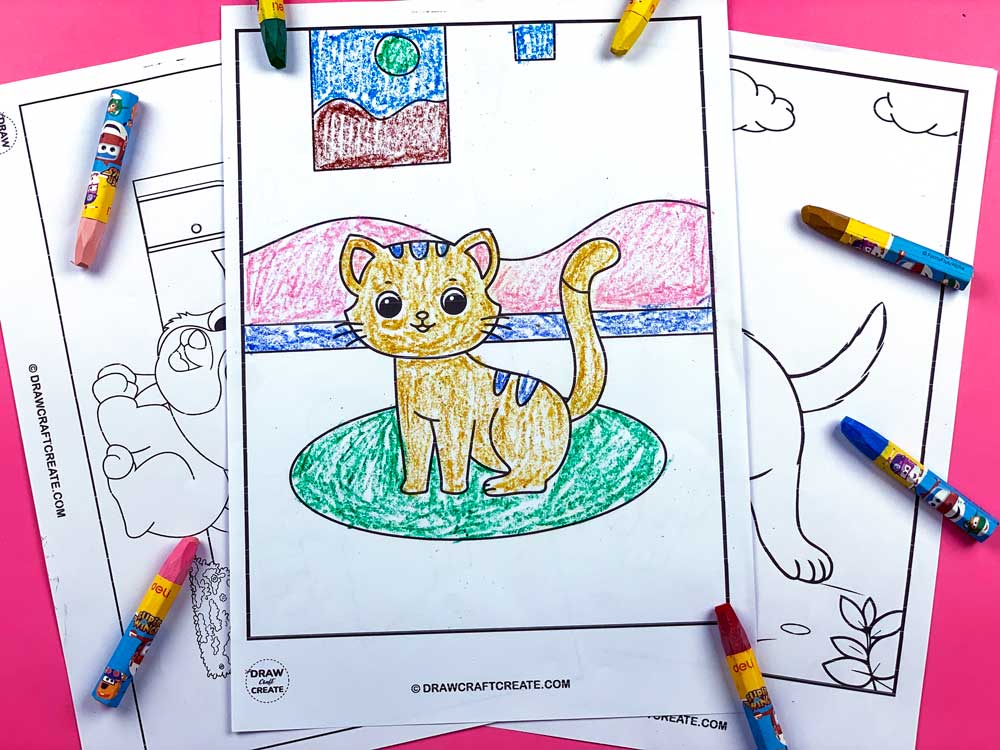 kitty cat coloring pages printable