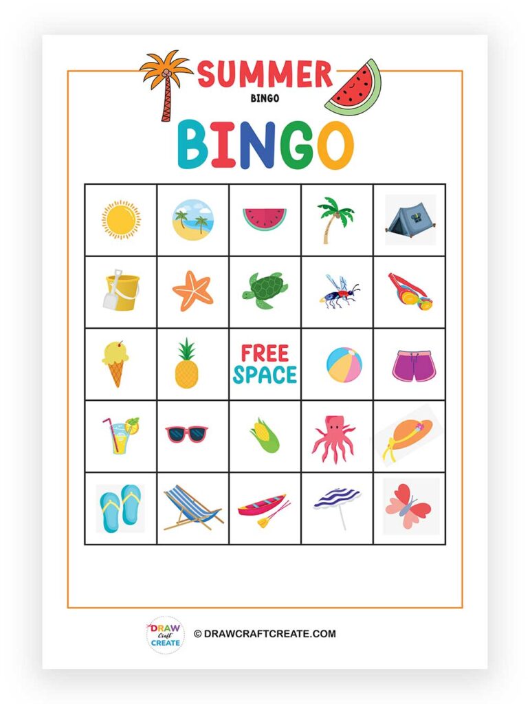 Printable Summer Bingo