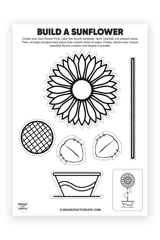 sunflower coloring page