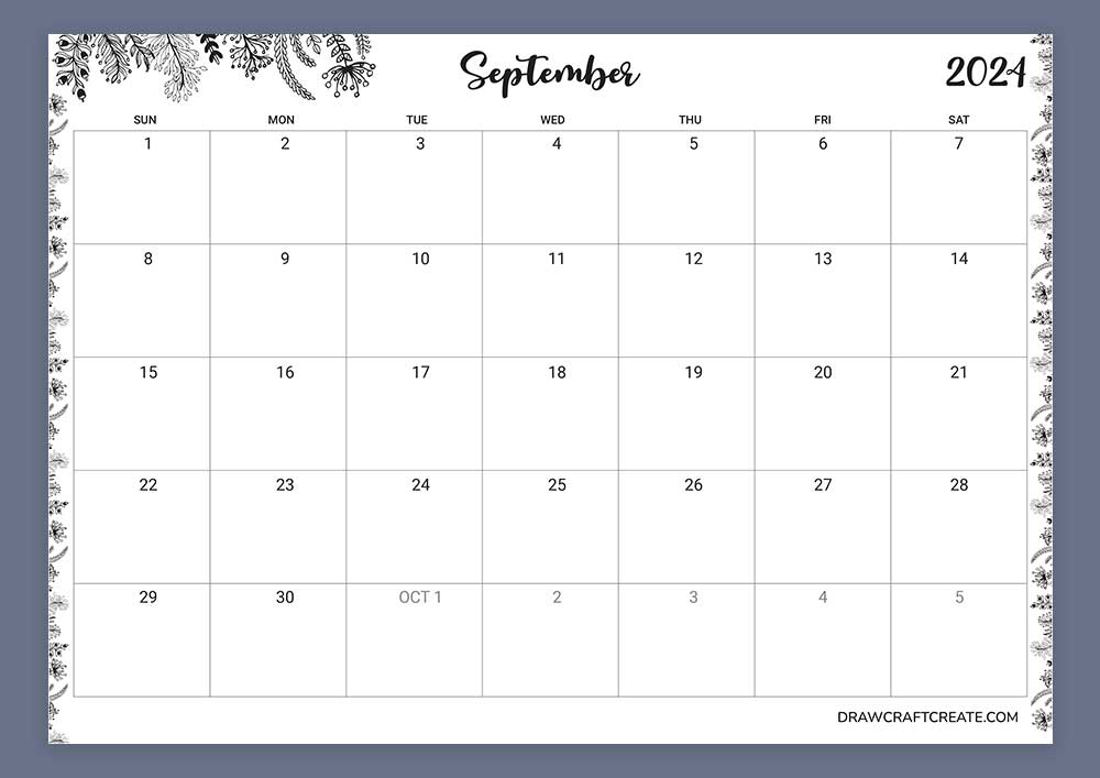 Printable September 2024 Calendar