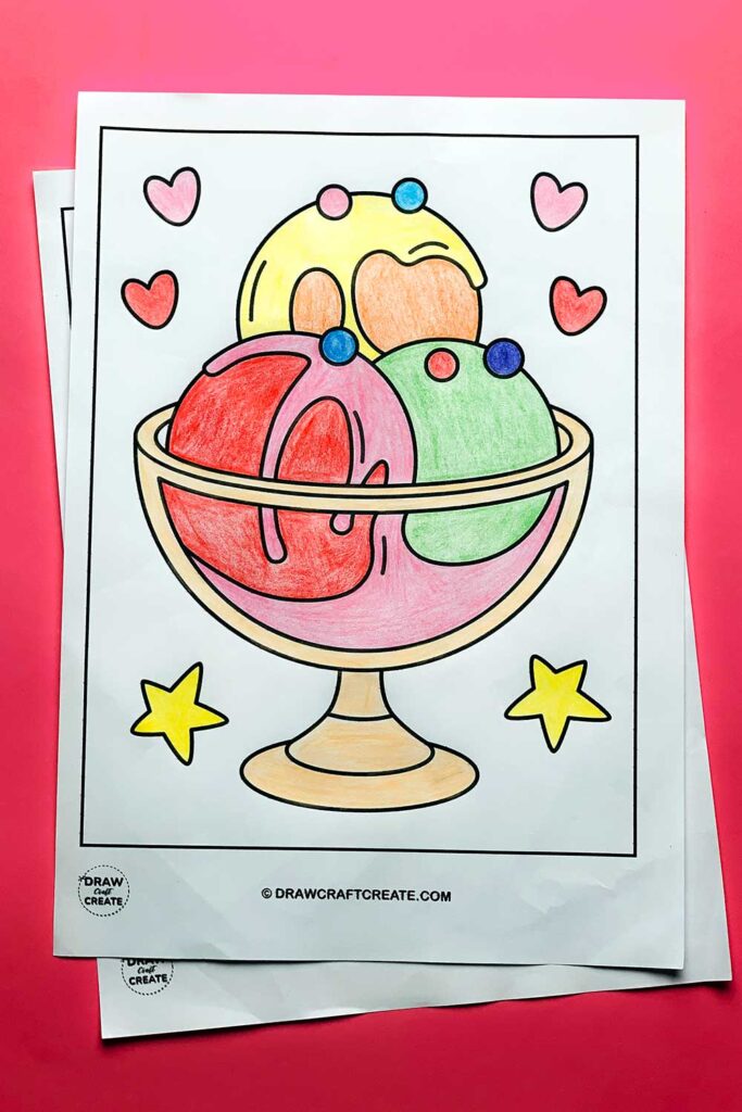 free printable ice cream coloring pages