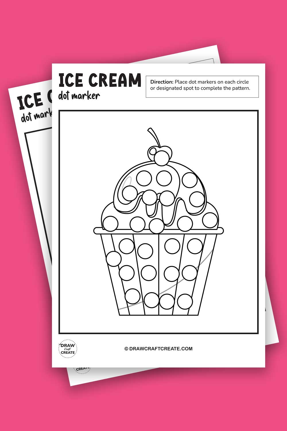 free printable ice cream dot marker