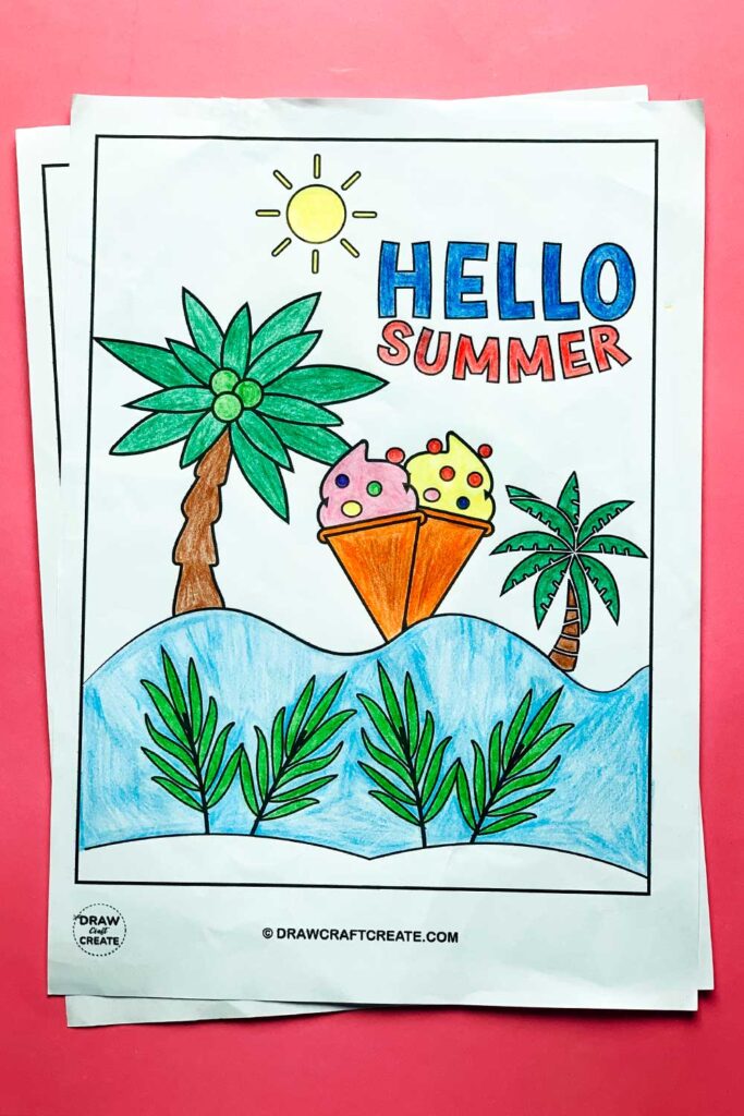 free printable summer coloring pages