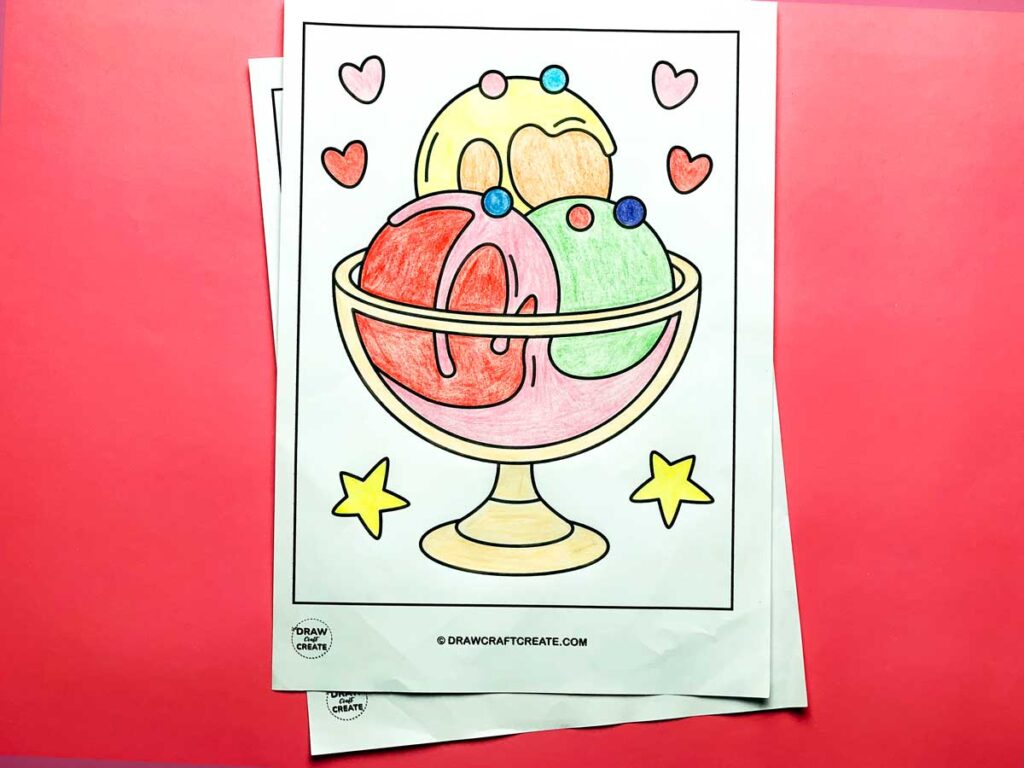 printable ice cream coloring pages