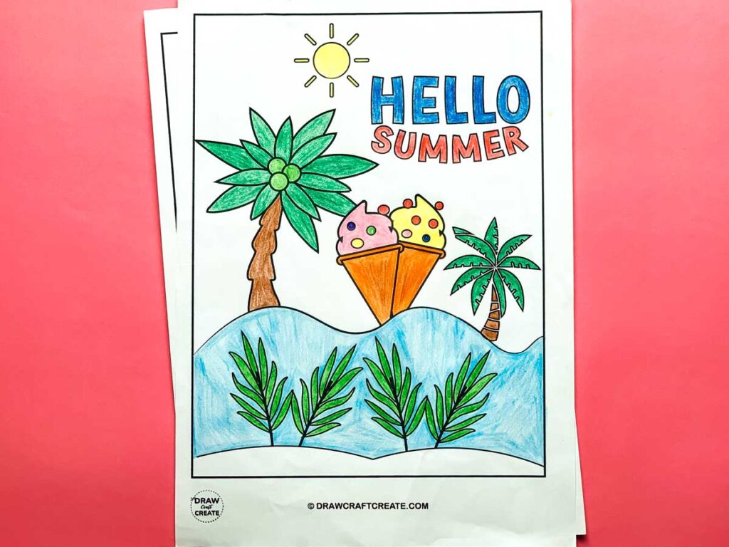 printable summer coloring pages