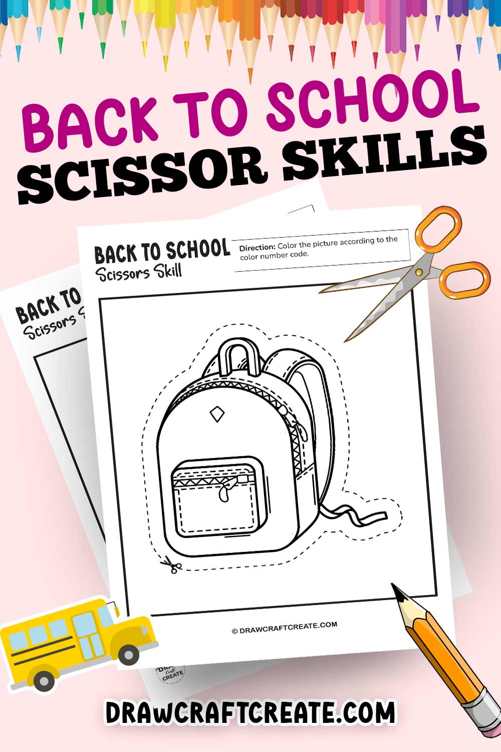 Back To School Scissor Skills Printable