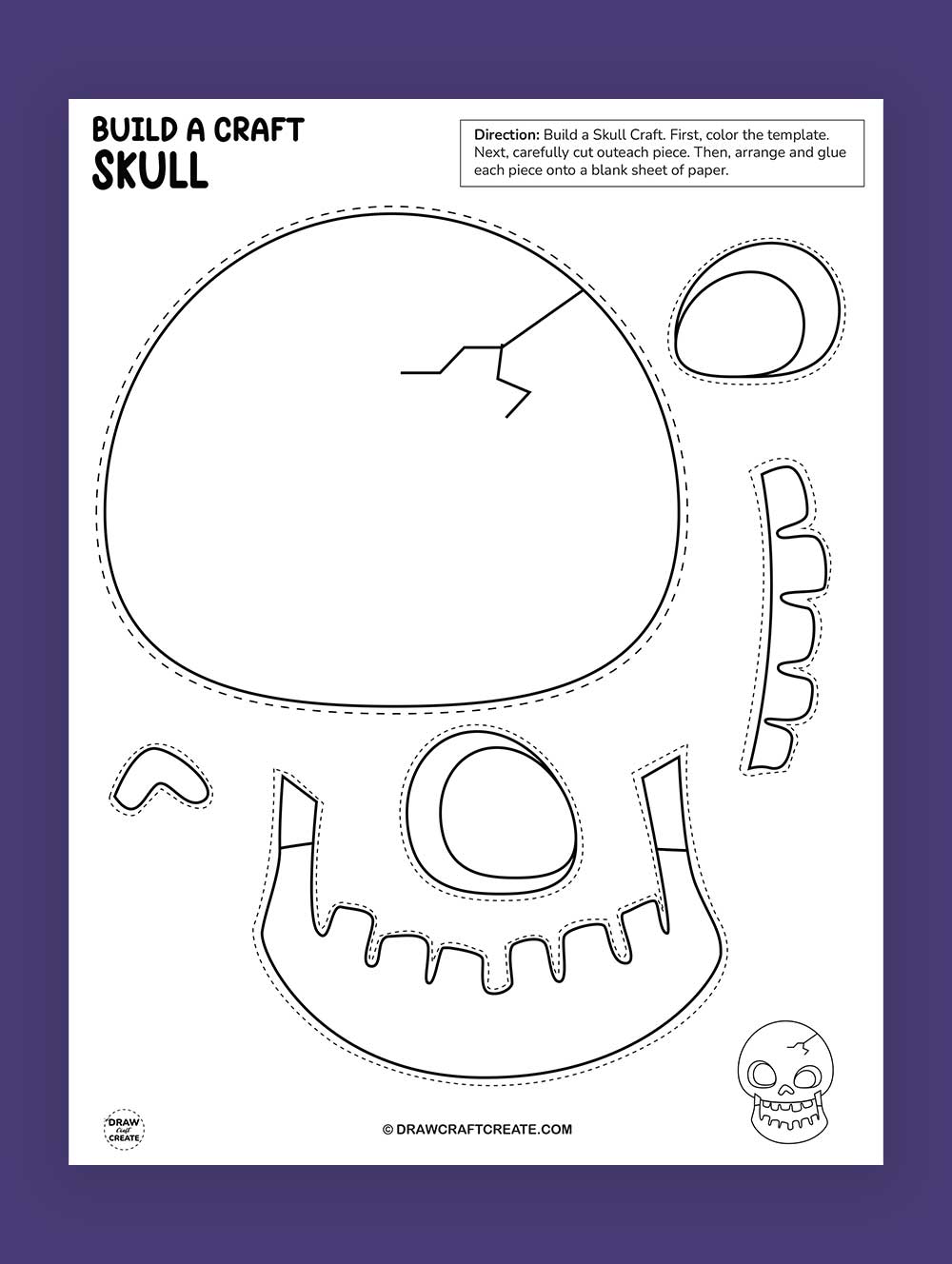 Build A Skull Craft Printable