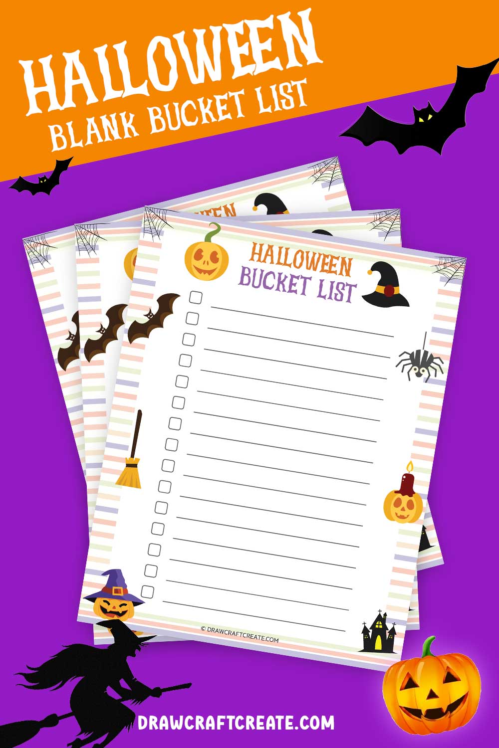 Free Printable Blank Halloween Bucket List