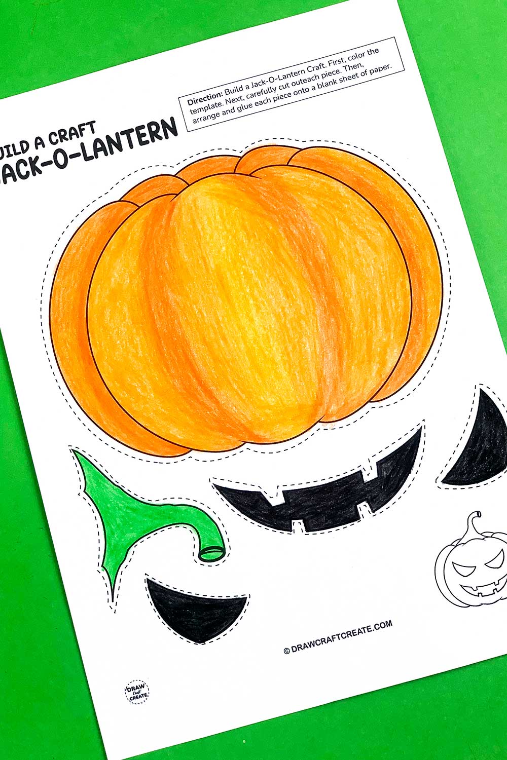 Free Printable Build A Jack O Lantern Craft