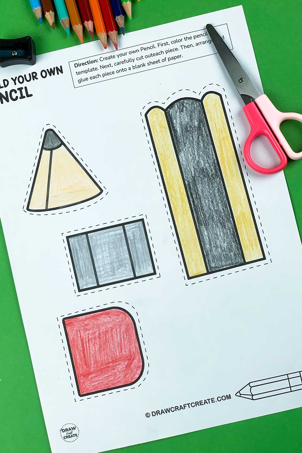 Free Printable Build A Pencil Craft