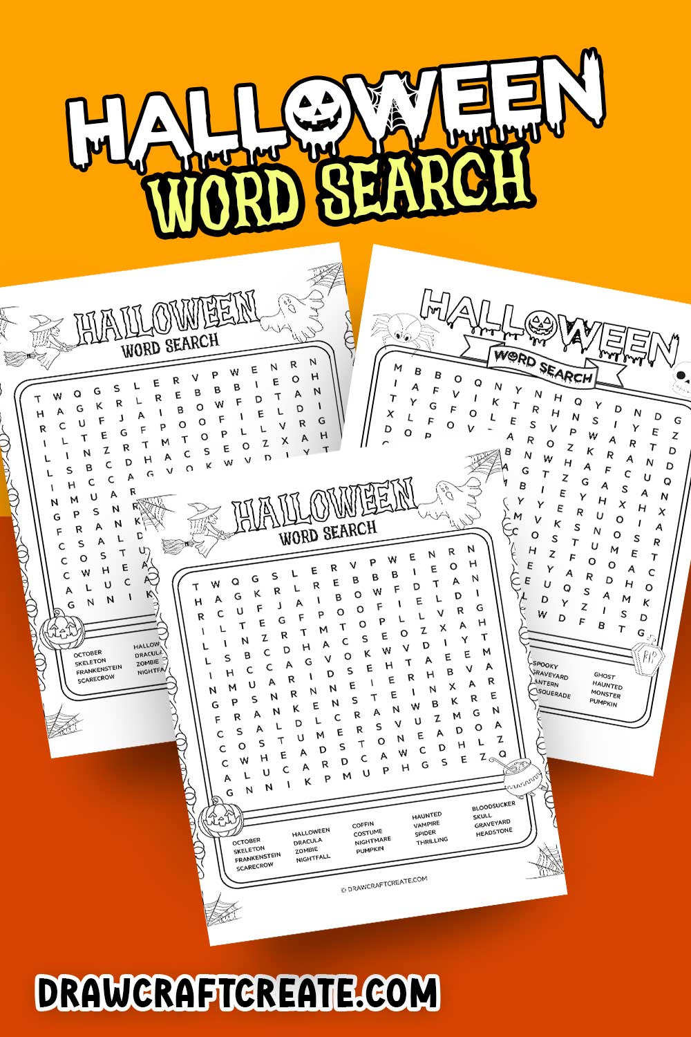 Free Printable Halloween Word Search