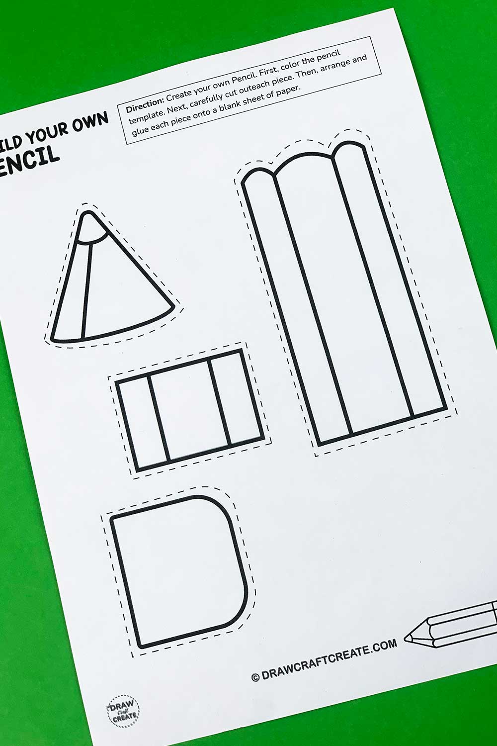 Printable Build A Pencil Craft