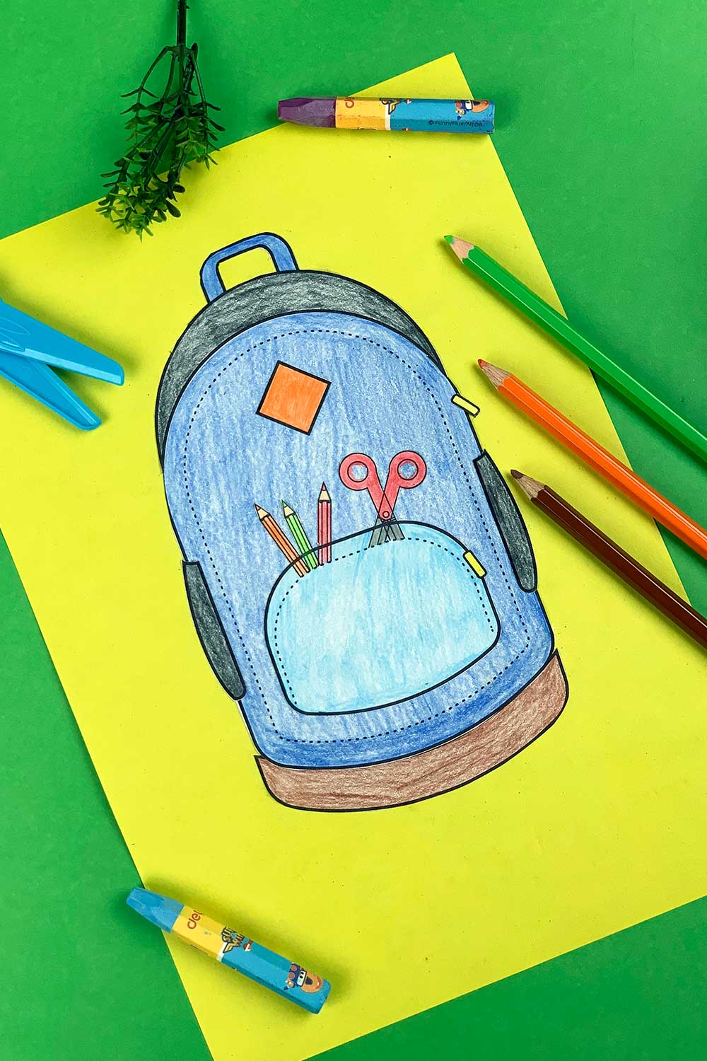 Printable School Bag Craft