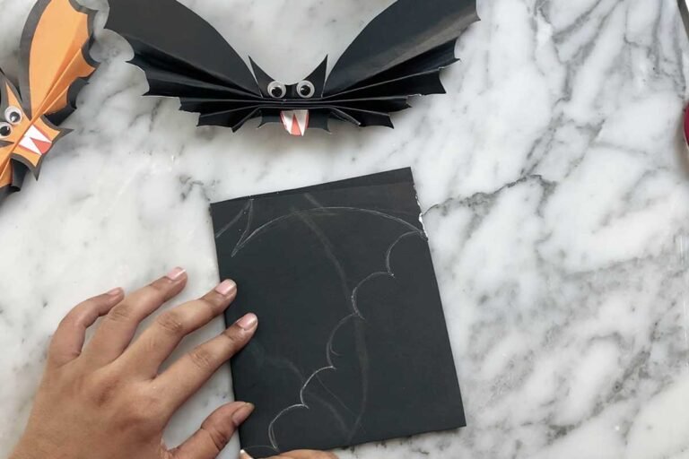 Easy DIY Paper Bat Craft - Draw Craft Create