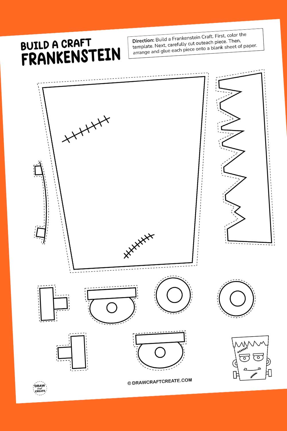 Free Printable Build A Frankenstein Crafts