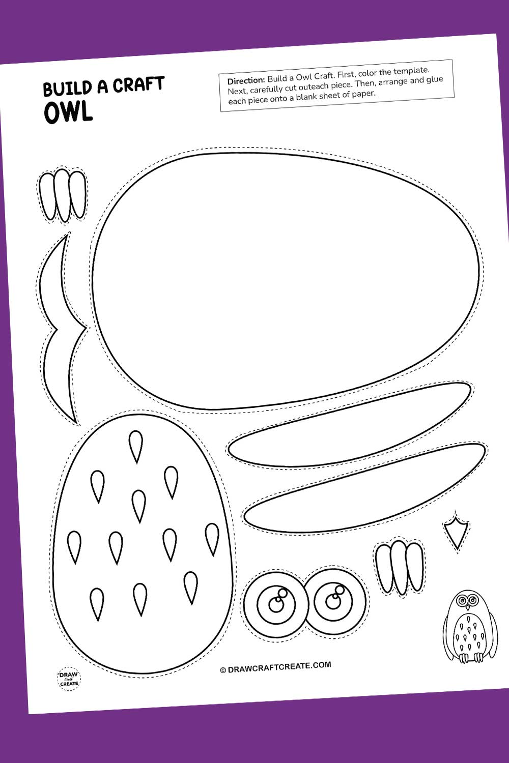 Printable Build A Owl Crafts