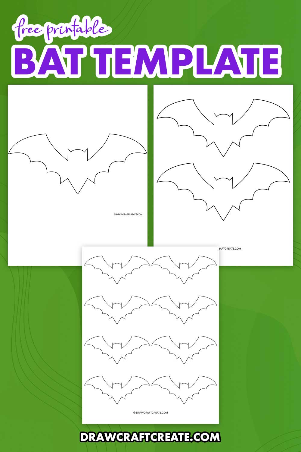 free printable bat template