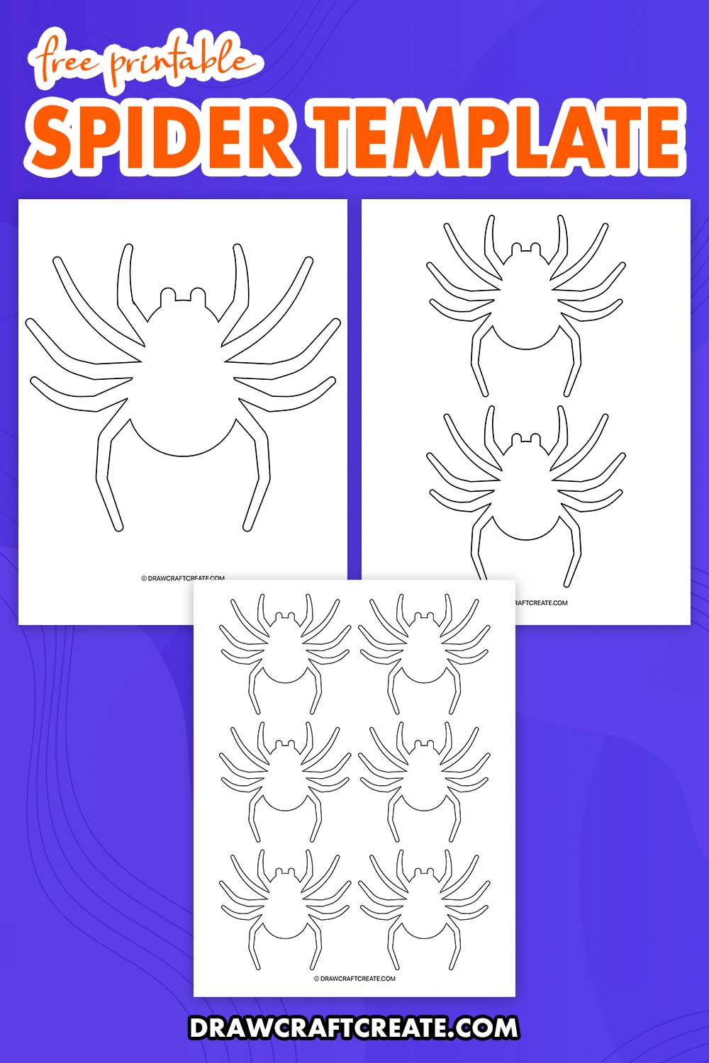 free printable spider template