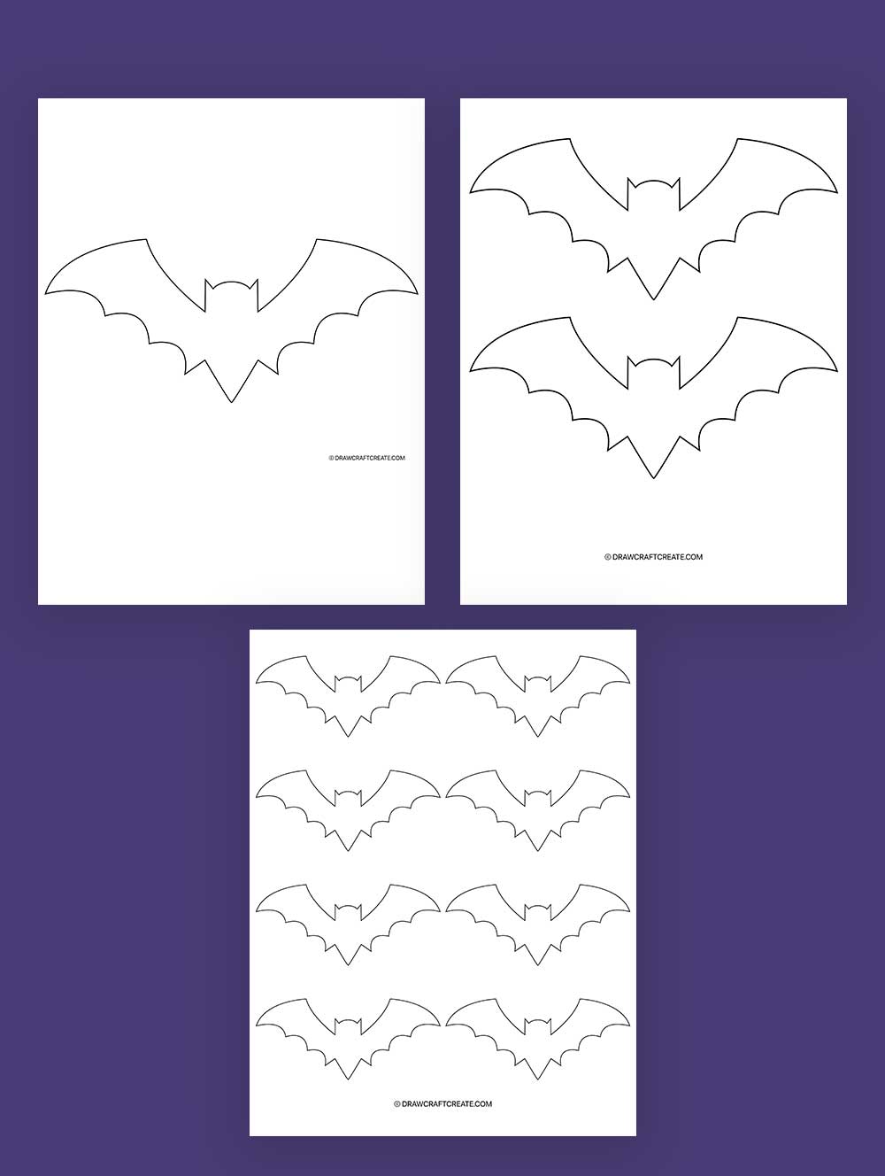 printable bat template