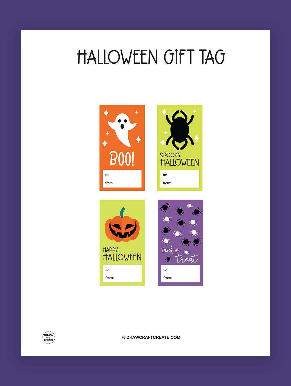 printable halloween gift tag