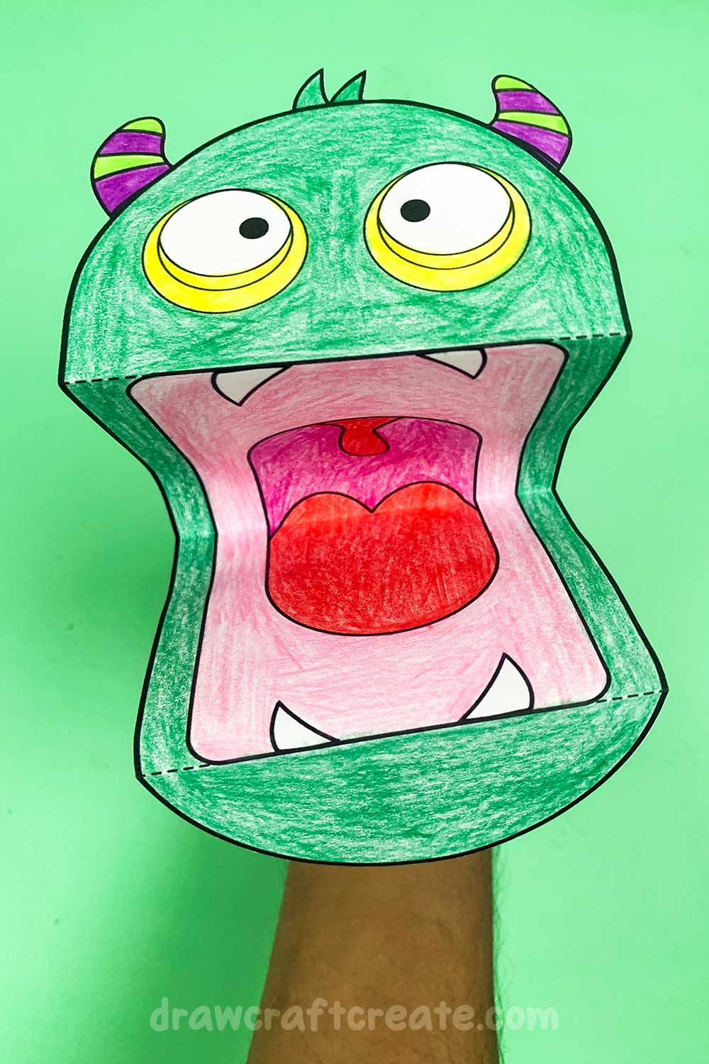 printable monster puppet