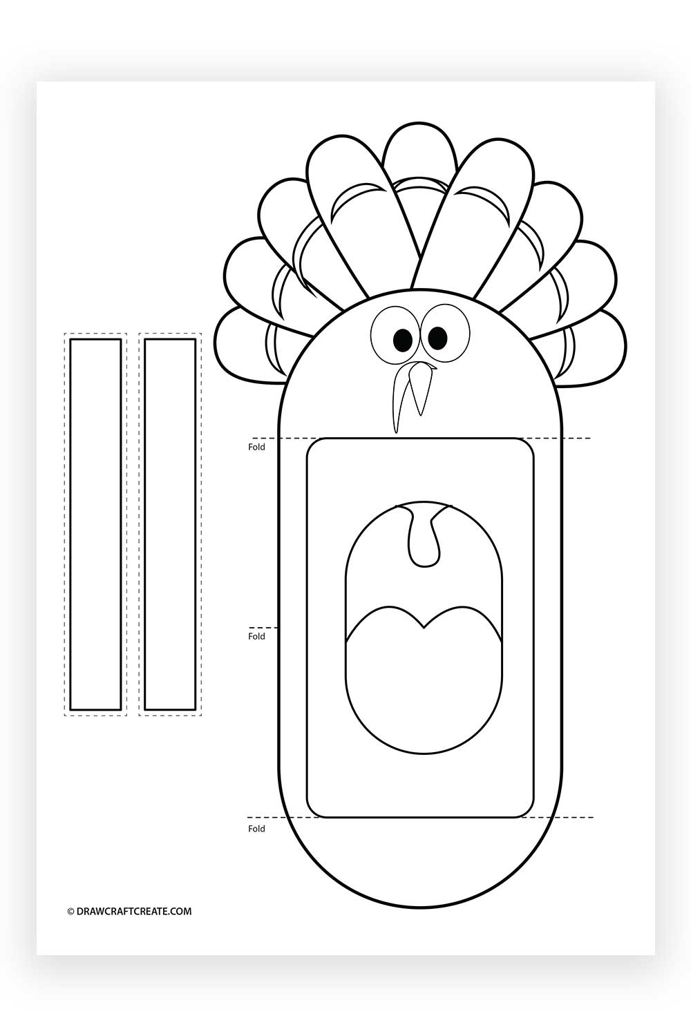 printable turkey puppet template