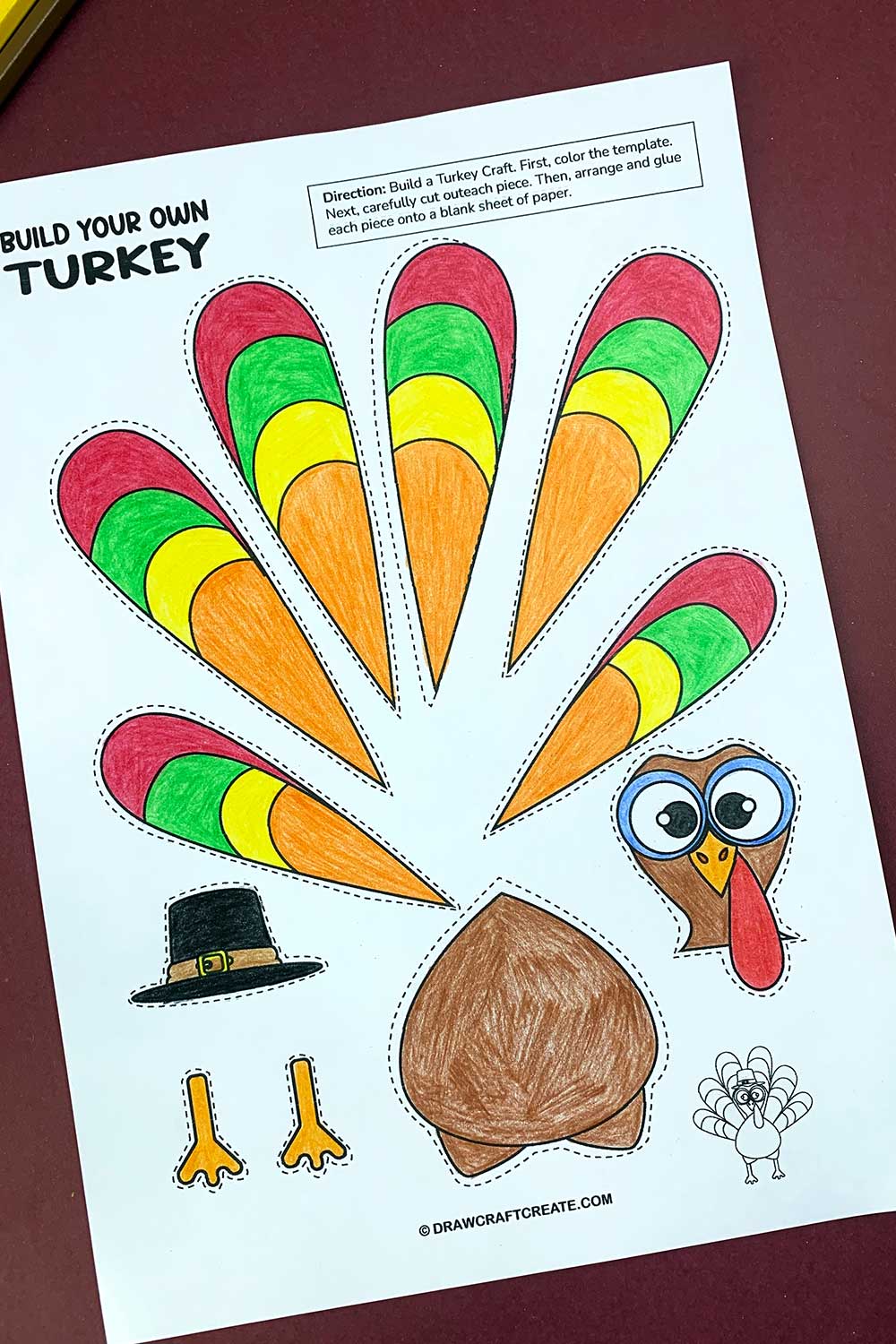 Free Printable Build A Turkey