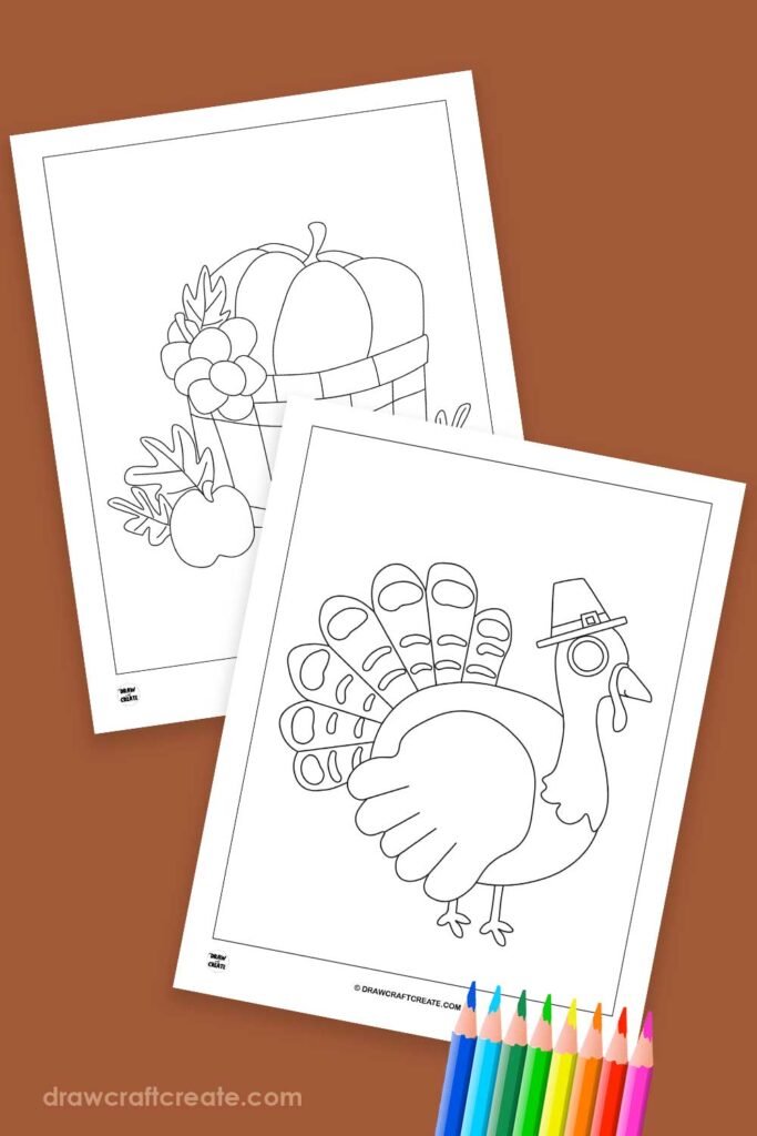 Free Printable Thanksgiving Coloring Pages - Draw Craft Create