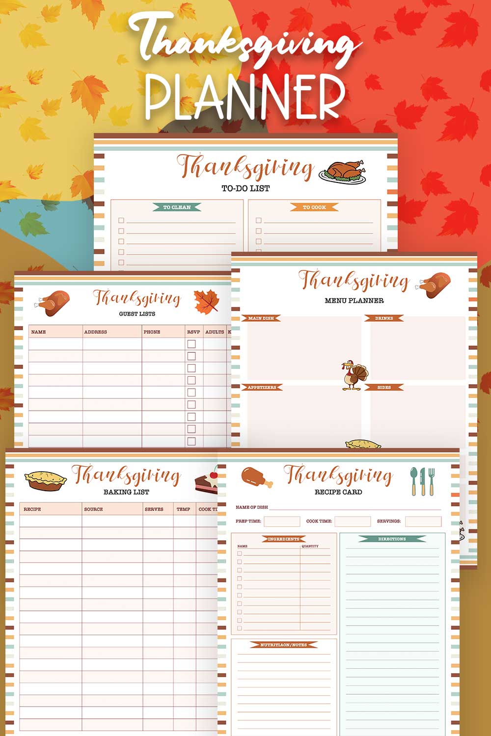 Free Printable Thanksgiving Planner