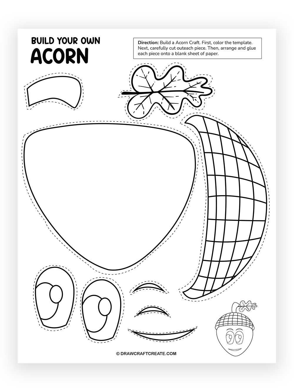 Printable Build An Acorn