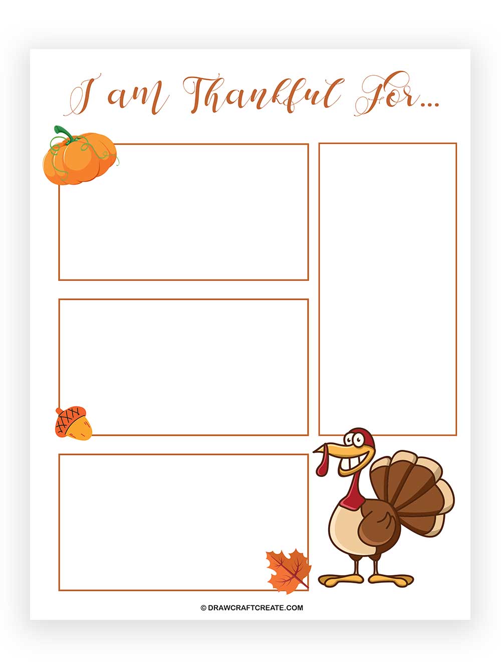 Printable I Am Thankful For